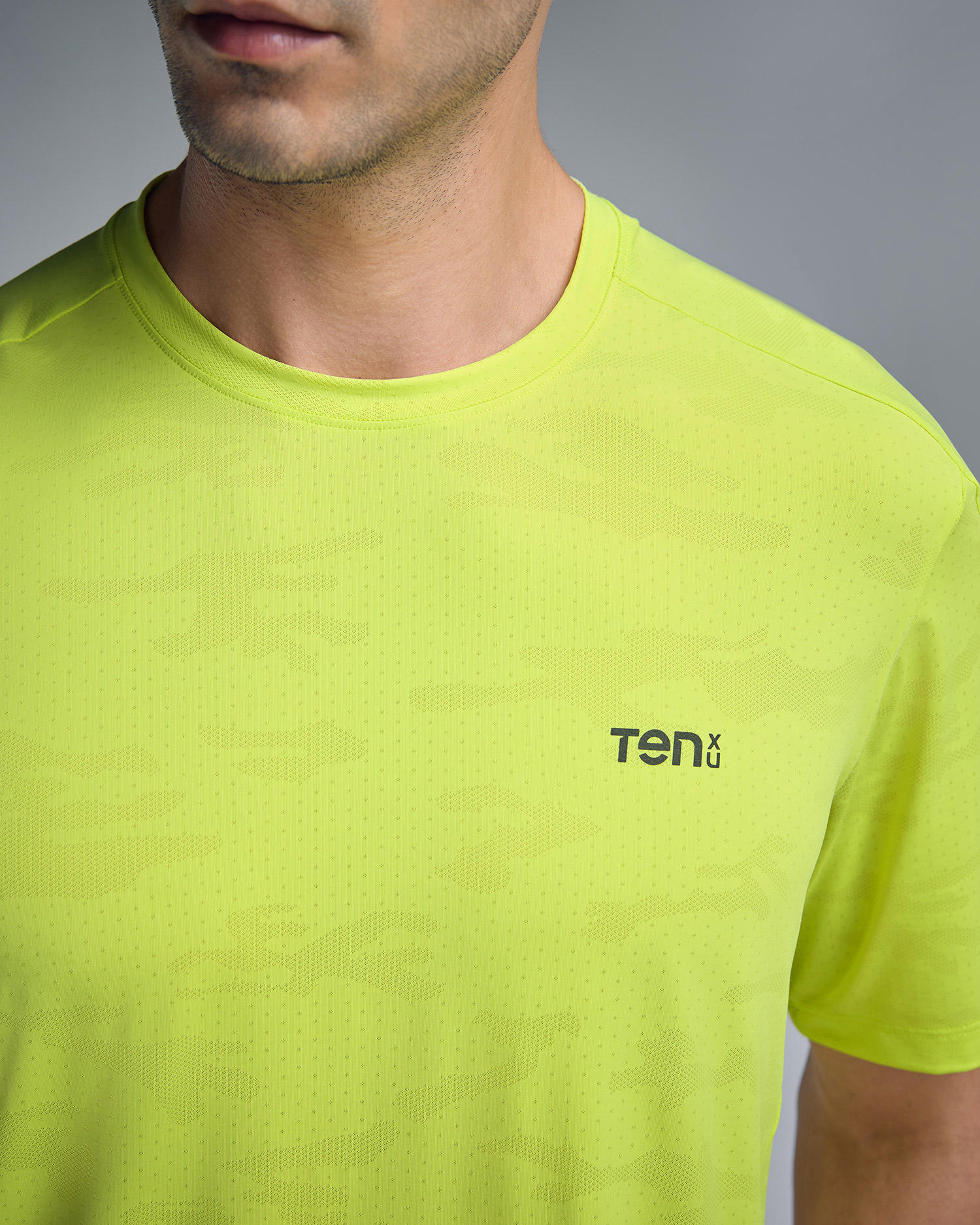 Ultra Lightweight running T-Shirts for men by ten x You in Citrus Pop Colour