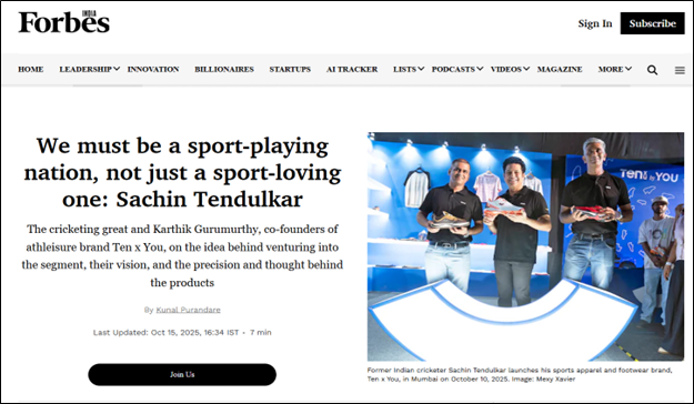 Sachin Tendulkar urges shift to playing sports with athleisure wear